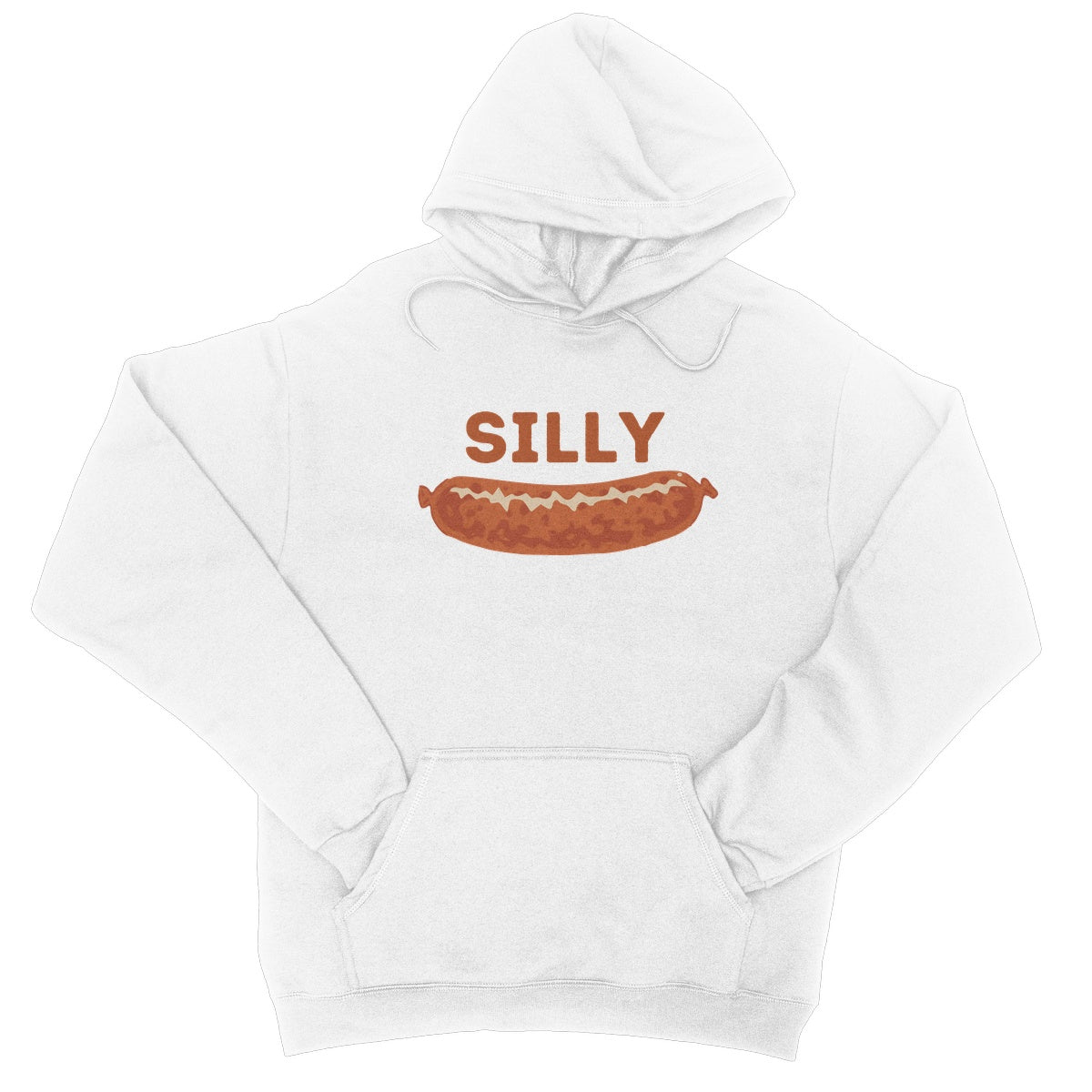 Silly Sausage Hoodie - Arctic White - Funny Hoodie