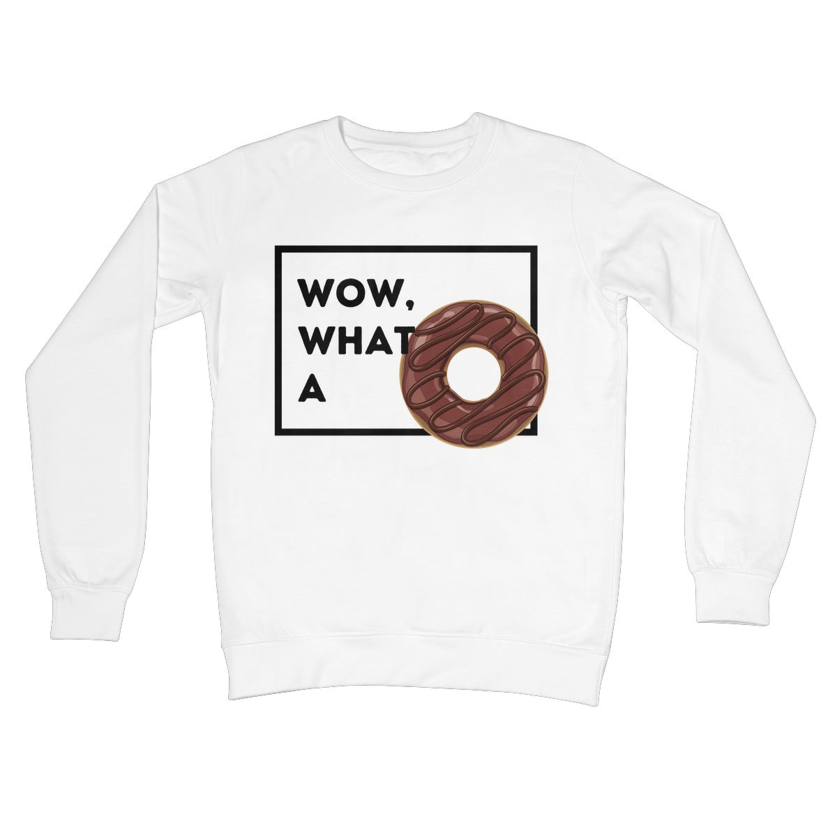 wow what a doughnut jumper white